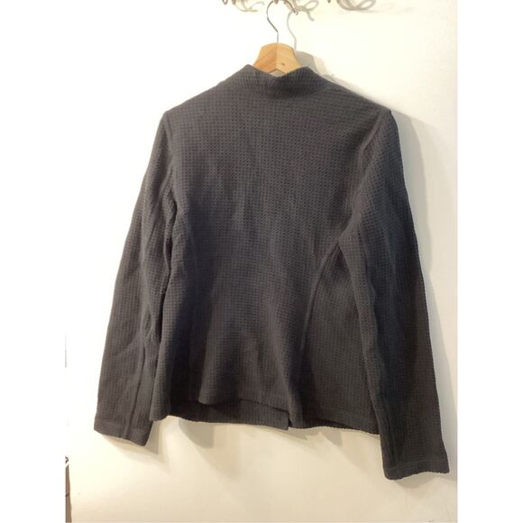 Eileen Fisher Black Textured Button Front Jacket Women’s cardigan blazer Minimal - Picture 9 of 13